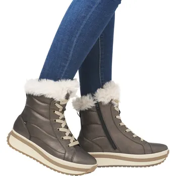 Dámská zimní obuv RIEKER - REVOLUTION Dámská zimní obuv W0963-90 Rieker-R hnědé Barva: metallic, Velikost: 39