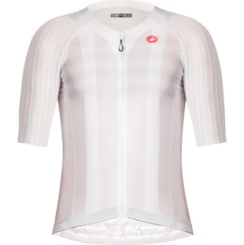 Cyklistické oblečení CASTELLI - dres Aero Race 8S bílá XXL