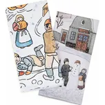 Utěrky JOSEF LADA ZIMA-ZIMNÍ ZÁBAVY, bílá, 2 kusy 50x64cm