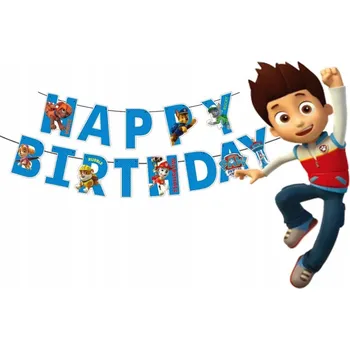 VŠE NEJLEPŠÍ k narozeninám girlanda banner Tlapková patrola Ryder XXL