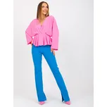 Růžová halenka Raquel v "kimono" střihu -DHJ-BZ-11979.67-pink Velikost: ONE SIZE