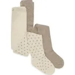 Minymo Punčochy se vzorem 2 ks - Simply Taupe, vel. 68/74