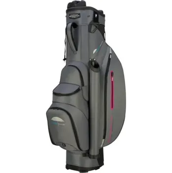 Golfový bag Bennington QO9 Water Resistant cart bag, šedo/černo/růžový