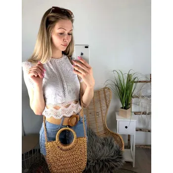 Dámský krajkový top MFY bílá, VELIKOST UNI