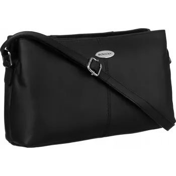 Kabelka Rovicky kabelka přes rameno z pravé kůže černá