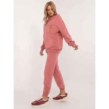Špinavě růžová dámská tepláková souprava s kapsami