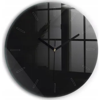 Hodiny Ozdobné nástěnné hodiny s krásnou grafikou Tmavá stěna vzor kulatý průměr 30 cm