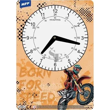 Školní hodiny A4 Motorka 5301195