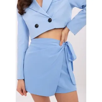 Dámská sukně Světle modrá sukně a šortky se zavazováním