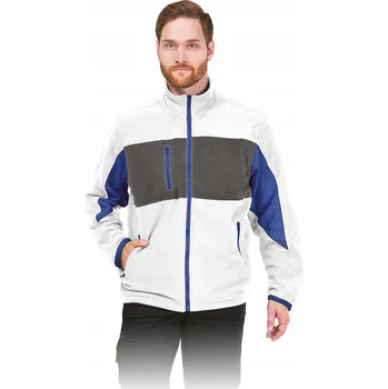 Pánská mikina BÍLÁ vel. FLÍSOVÁ MIKINA LEBER&HOLLMAN MIKINA XXL