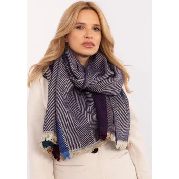 Šátek Námořnicky modrá pruhovaná dámská zimní šála