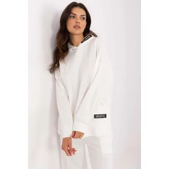 Dámská mikina Ecru dámská mikina s kapucí a nášivkami