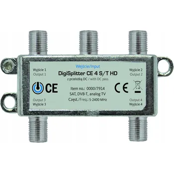 Zabezpečení domácnosti Pasivní anténní rozbočovač TechniSat DIGISPLITTER 4