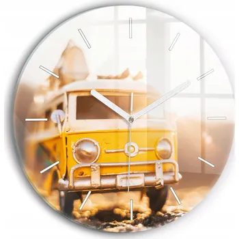 Hodiny Nástěnné hodiny Wallfluente žluté 30 cm