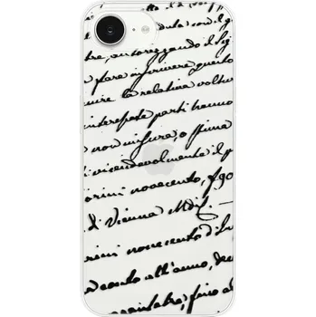 Odolné silikonové pouzdro iSaprio - Handwriting 01 - black - iPhone 16e