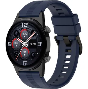Příslušenství k chytrým hodinkám eses Silikonový řemínek s proužkem - Tmavě modrý, 22 mm