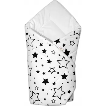 Zavinovačka AKCE Zavinovačka Baby Nellys Klasik - Černé hvězdy a hvězdičky - bílá Barva: černá