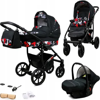 Kočárek Dětský kočárek 3v1 BabyLux Largo ALU (hluboký, sportovní, autosedačka)