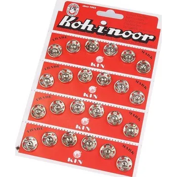 Kovové patentky / stiskací knoflíky vel. 6, barva 1 nikl