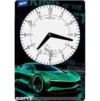 Školní hodiny A4 Závodní auto 5301195