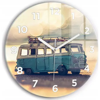 Hodiny Nástěnné hodiny Wallfluente žluté 30 cm