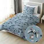 Dětské bavlněné ložní povlečení Sandra SA-588 Play Game na modrém Jednolůžko 140x200 a 70x90 cm