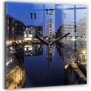 Hodiny Nástěnné hodiny Wallfluent žluté 30 cm