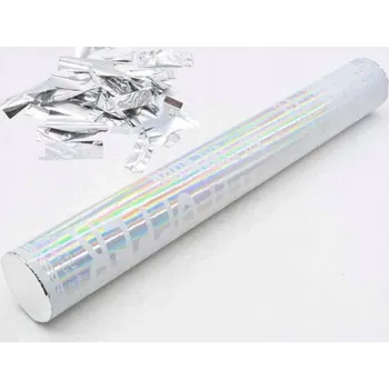 Konfeta Konfety Tuba Vystřelovací 38 cm Stříbrné Proužky Narozeniny Oslava