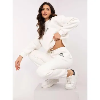 Ecru dvoudílná tepláková souprava s nápisy