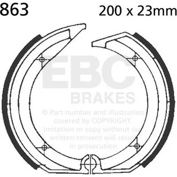 Brzdová čelist Sada brzdových čelistí EBC 863