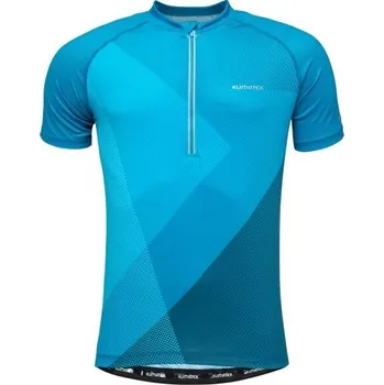 cyklistický dres Pánský cyklodres s krátkým rukávem Klimatex JARIX 2XL Modrá, Světle modrá, Stříbrná