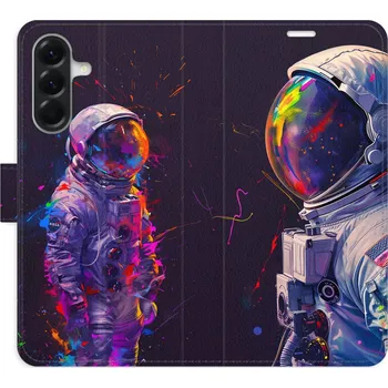 Pouzdro na mobilní telefon Flipové pouzdro iSaprio - Neon Astronaut 02 - Samsung Galaxy A36