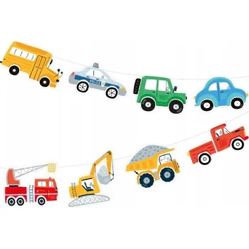 autíčko Girlanda PartyPal auta vícebarevná 250 cm narozeninová