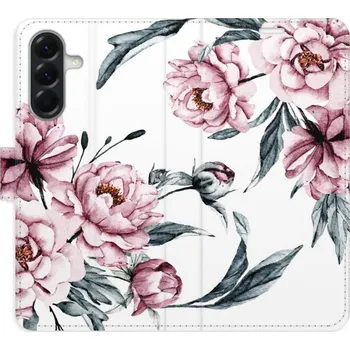 Pouzdro na mobilní telefon Flipové pouzdro iSaprio - Pink Flowers - Samsung Galaxy A36