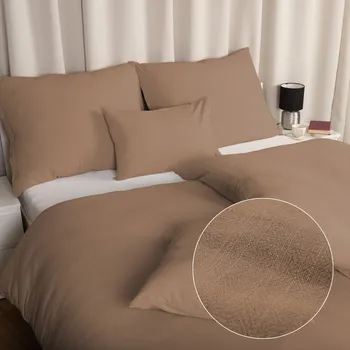 Povlečení Lněné ložní povlečení LEN-022 Světle hnědé 140x200 cm