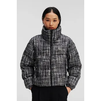 BUNDA KARL LAGERFELD BOUCLE PUFFER JACKET BLACK/WHITE