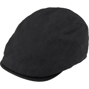 Čepice Fiebig - Headwear since 1903 Pánská lněná letní bekovka - Fiebig since 1903 - černa (UV filtr 50, ochranný faktor) Velikost: 59 cm (L)