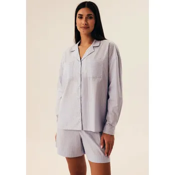 Pánské pyžamo Henderson Dámské pyžamo 42782 Nanda dlouhé/r S-XL pruhované bledě modrá S