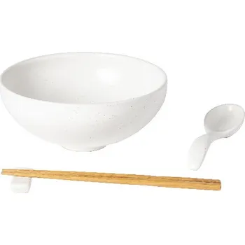 Miska|ramen, lžička, odkladač na hůlky 19cm|0,1L, PACIFICA, bílá|Salt|Casafina by Costa Nova