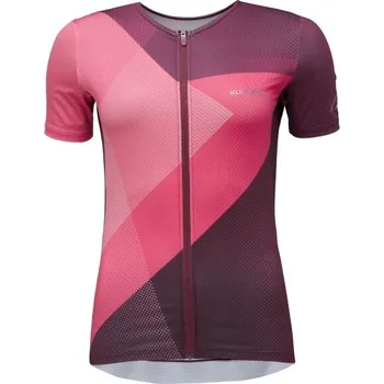 cyklistický dres Dámský cyklodres s krátkým rukávem Klimatex STRADA 2XL Růžová, Fialová, Stříbrná