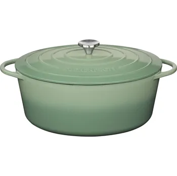 Hrnec Küchenprofi PROVENCE Litinový hrnec oválný nefritově zelený - 35 cm