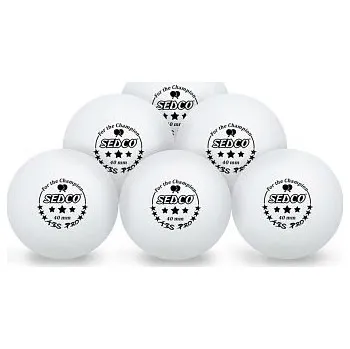 Stolní tenis Míčky na stolní tenis SEDCO for CHAMPION 3*** CELL FREE 6ks bílá