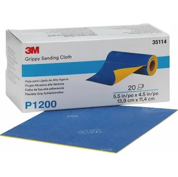 Brusný kotouč Brusný arch 3M Grippy 139 x 114 mm P1200, 20 ks, 35114