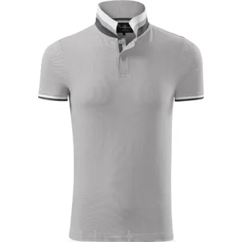 Polokošile MALFINI COLLAR UP, barva silver šedá, velikost 3XL