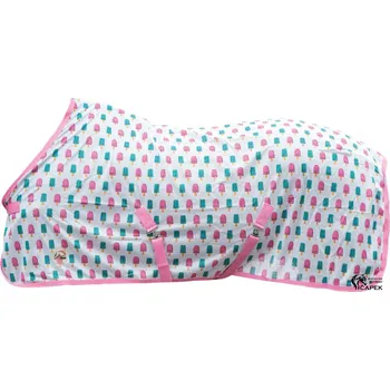 Deka pro koně Síťová deka HKM -NAPLES- - Bílá/Nanuky - 75cm