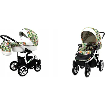 Kočárek Dětský kočárek 2v1 BabyLux Tropical - kombinace hluboké korby a sportovní sedačky