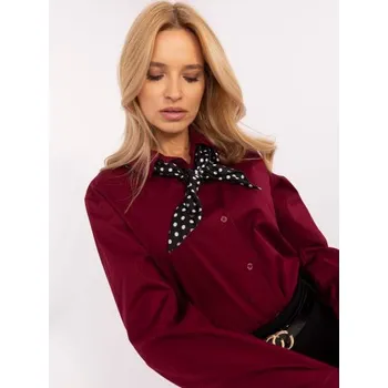 Dámská košile Bordó bavlněné tričko s límečkem