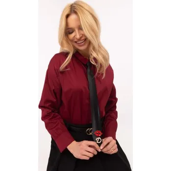 Dámská košile Bordó dámská košile s odnímatelnou kravatou