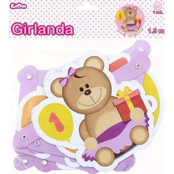 Narozeninová girlanda Godan GD-GM1UR růžová, 1,9 m