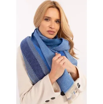 Šátek Modrá dámská pruhovaná šála